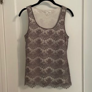 Banana Republic Gray Lace Tanktop Size XS
